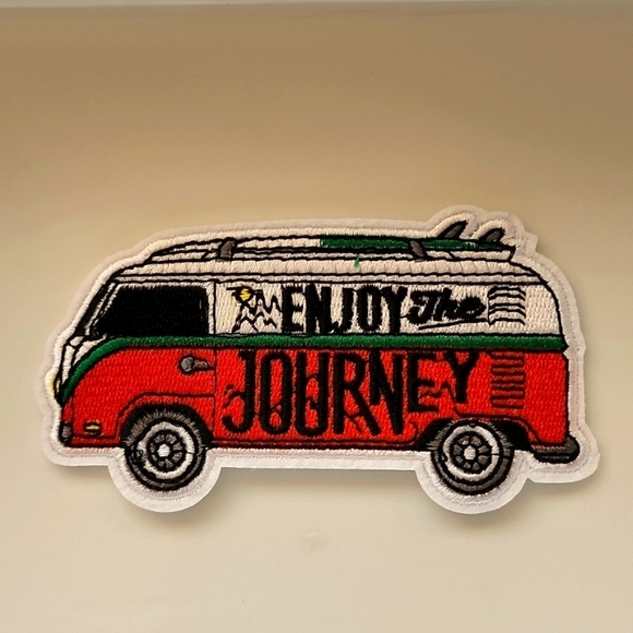 Extra LARGE  Peace Love HIPPIE VAN EMBROIDERED IRON ON PATCH Last One - Picture 1 of 4